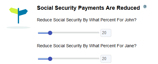 What If Scenario Reducing Social Security Payments
