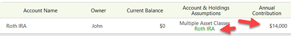 Adding a backdoor Roth contribution in WealthTrace