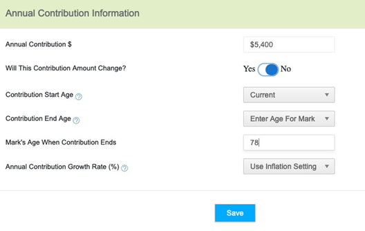 Long-Term care annual savings