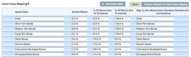 Mapping Asset Classes in WealthTrace