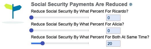 Reducing Social Security in WealthTrace