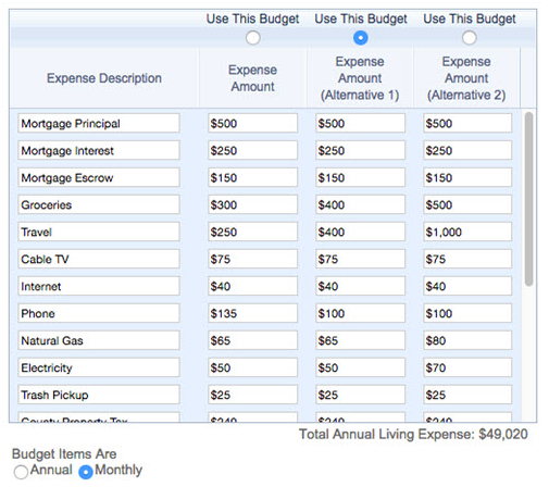 Retirement Budget