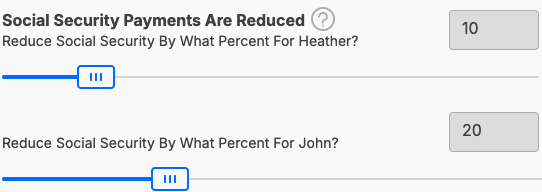 Soc3 Social Security scenarios in WealthTrace